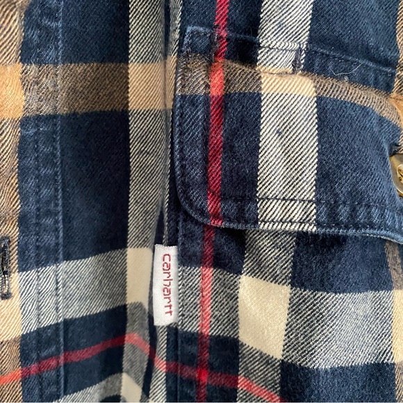 Carhartt Plaid Flannel Shirt Jacket - Picture 3 of 6